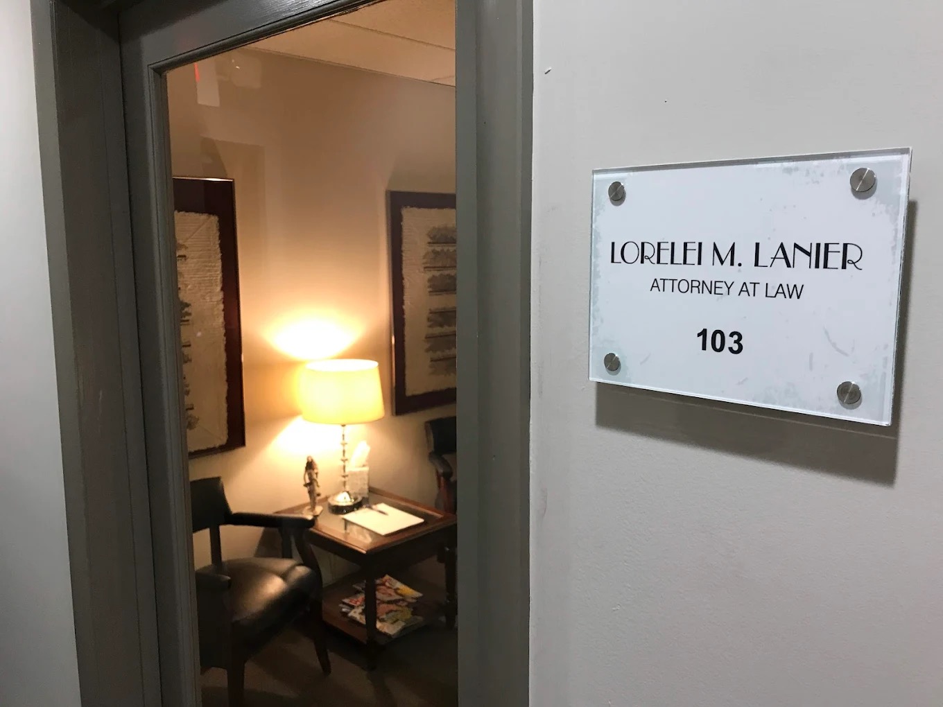 Suite 103 entrance — Lorelei M. Lanier, Attorney at Law, 2029 Riverside Drive, Upper Arlington Ohio